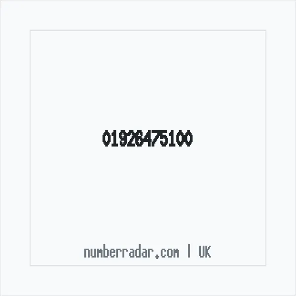Reverse number check for +44 1926 475100 — who called me?