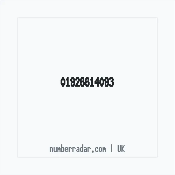 Reverse number check for +44 1926 614093 — who called me?
