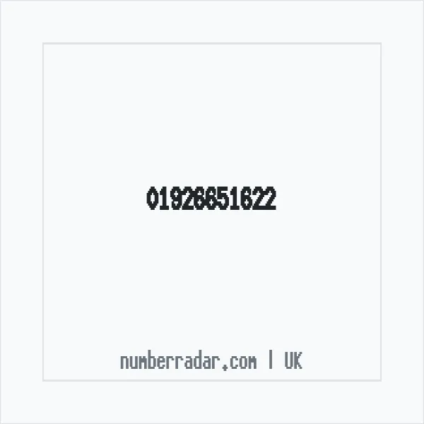 Reverse number check for +44 1926 651622 — who called me?