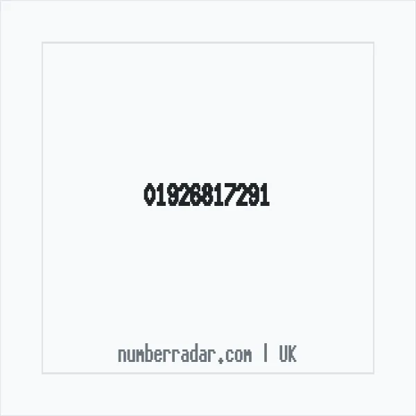 Reverse number check for +44 1926 817291 — who called me?