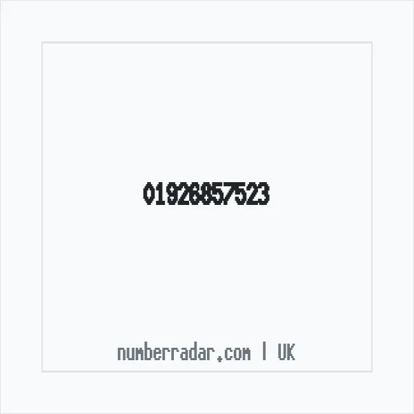 Reverse number check for +44 1926 857523 — who called me?