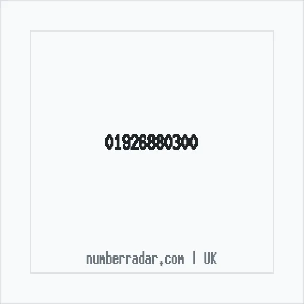 Reverse number check for +44 1926 880300 — who called me?