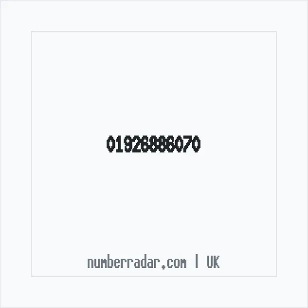 Reverse number check for +44 1926 886070 — who called me?