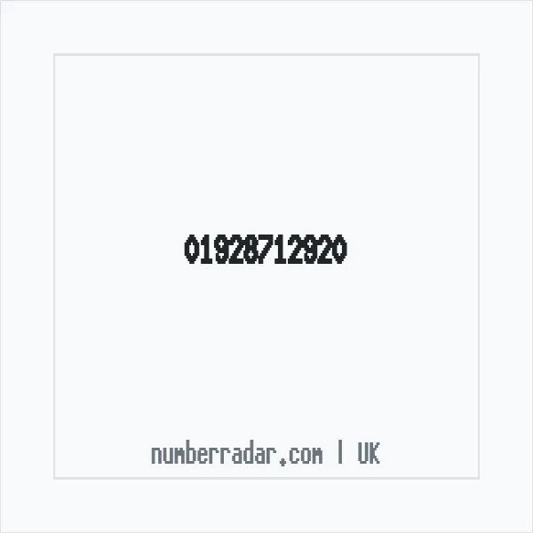 Reverse number check for +44 1928 712920 — who called me?