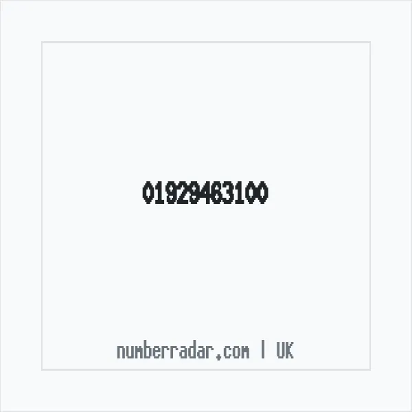 Reverse number check for +44 1929 463100 — who called me?