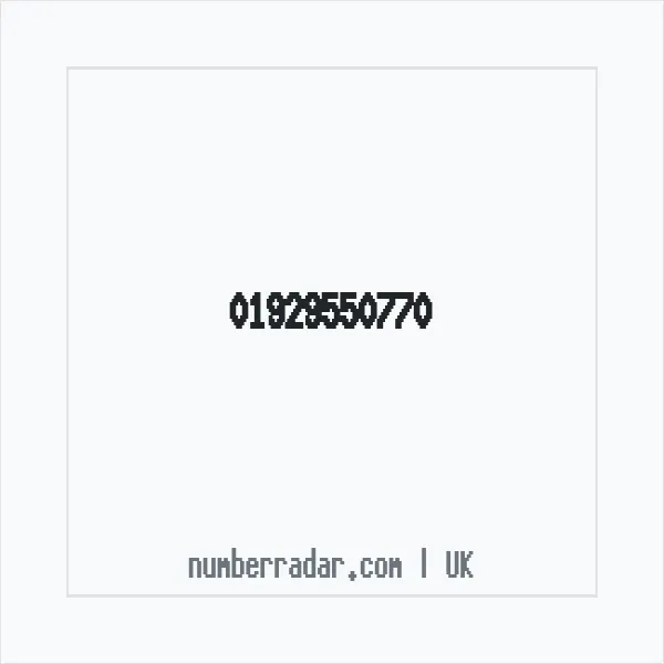 Reverse number check for +44 1929 550770 — who called me?