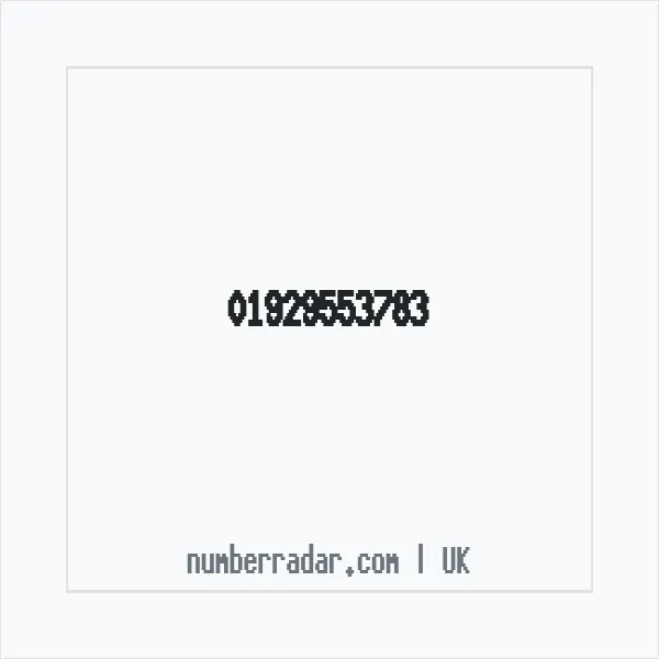 Reverse number check for +44 1929 553783 — who called me?