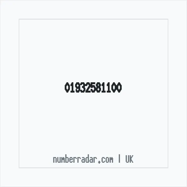 Reverse number check for +44 1932 581100 — who called me?