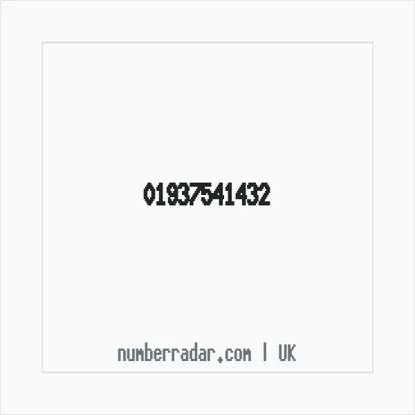 Reverse number check for +44 1937 541432 — who called me?