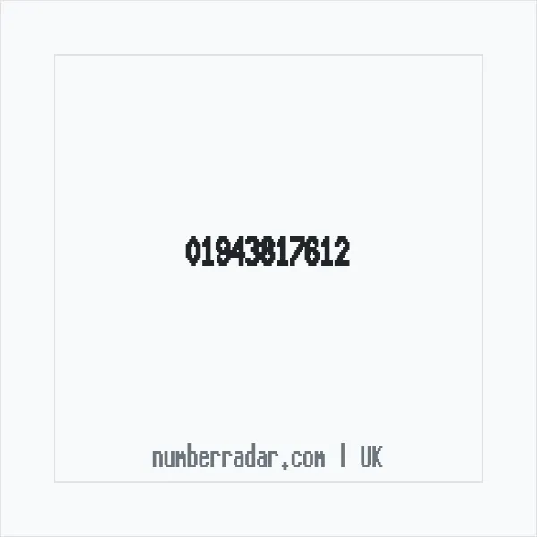 Reverse number check for +44 1943 817612 — who called me?