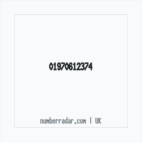 Reverse number check for +44 1970 612374 — who called me?