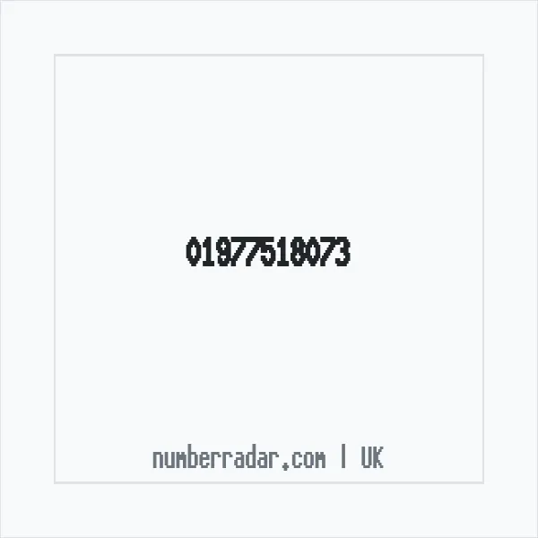 Reverse number check for +44 1977 518073 — who called me?