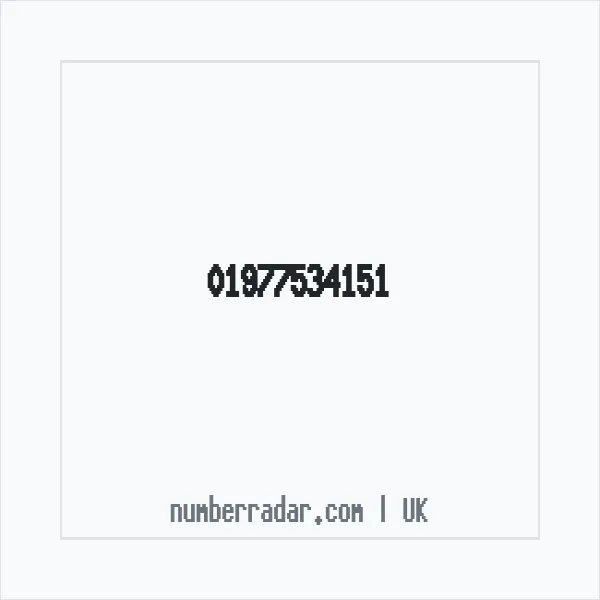 Reverse number check for +44 1977 534151 — who called me?