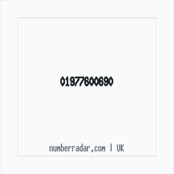 Reverse number check for +44 1977 600690 — who called me?
