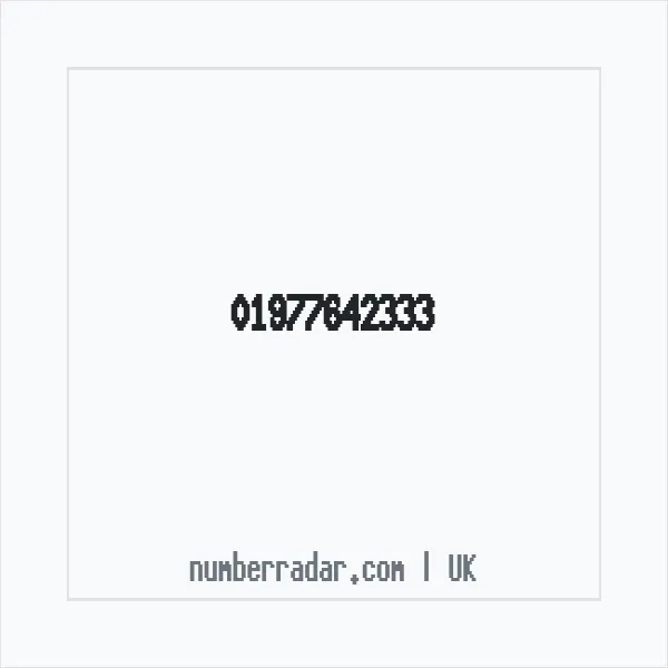 Reverse number check for +44 1977 642333 — who called me?