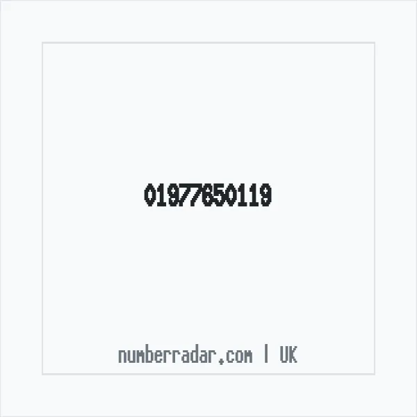 Reverse number check for +44 1977 650119 — who called me?