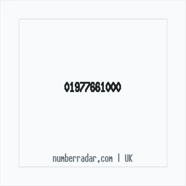 Reverse number check for +44 1977 661000 — who called me?