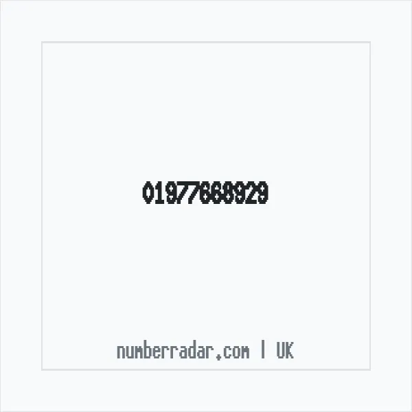 Reverse number check for +44 1977 668929 — who called me?
