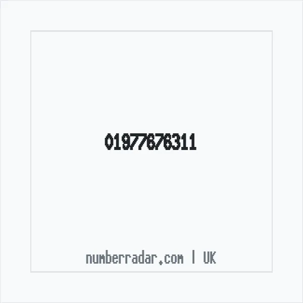 Reverse number check for +44 1977 676311 — who called me?