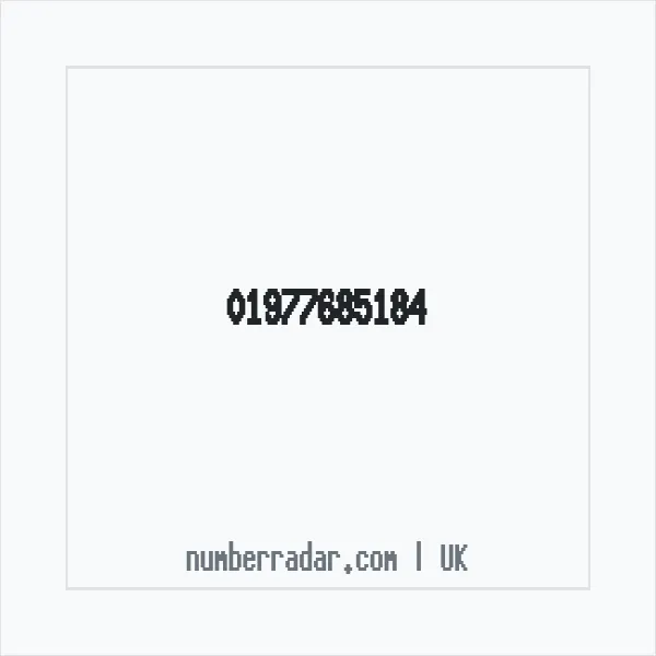 Reverse number check for +44 1977 685184 — who called me?