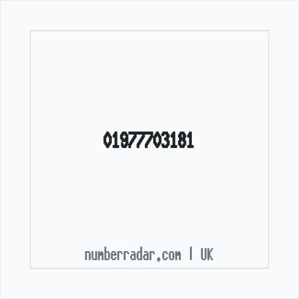 Reverse number check for +44 1977 703181 — who called me?