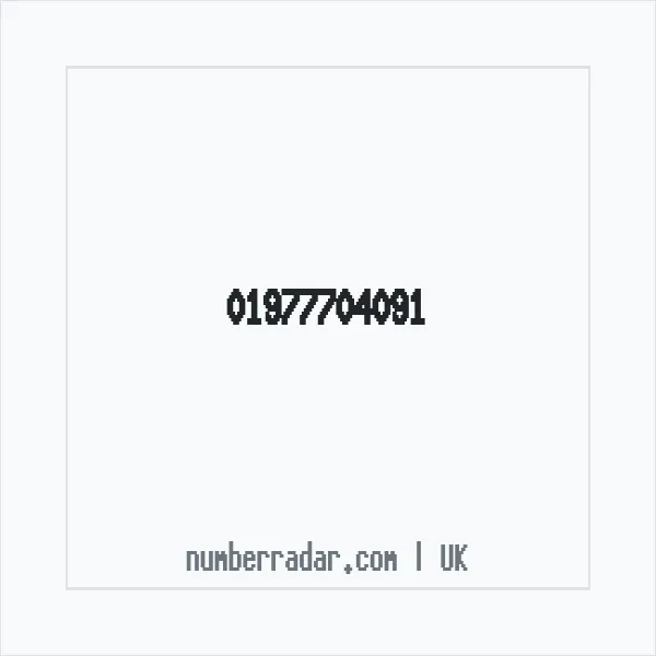 Reverse number check for +44 1977 704091 — who called me?