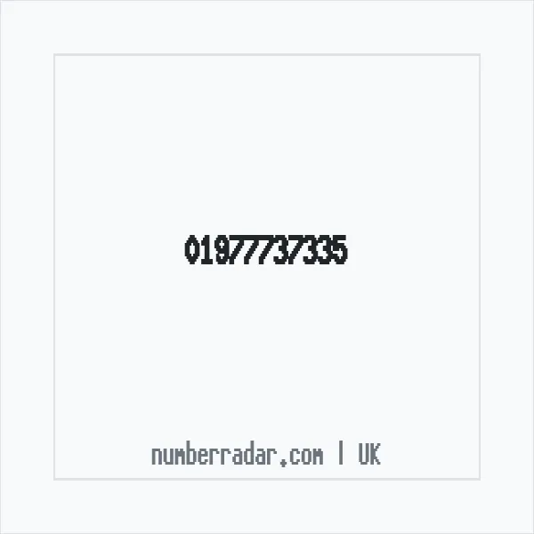 Reverse number check for +44 1977 737335 — who called me?