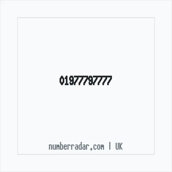 Reverse number check for +44 1977 797777 — who called me?