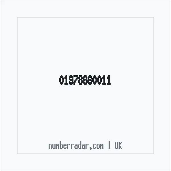 Reverse number check for +44 1978 660011 — who called me?
