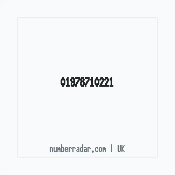 Reverse number check for +44 1978 710221 — who called me?