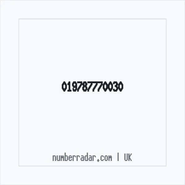Reverse number check for +44 (1978) 777-003 — who called me?