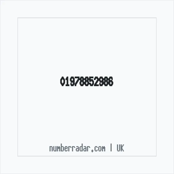 Reverse number check for +44 1978 852986 — who called me?