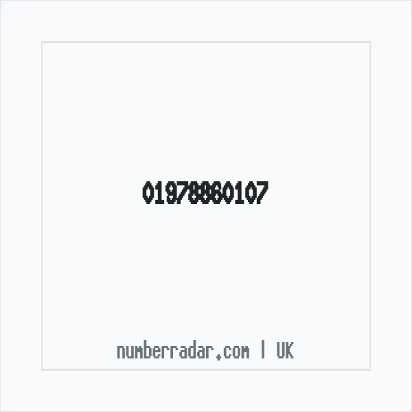 Reverse number check for +44 1978 860107 — who called me?