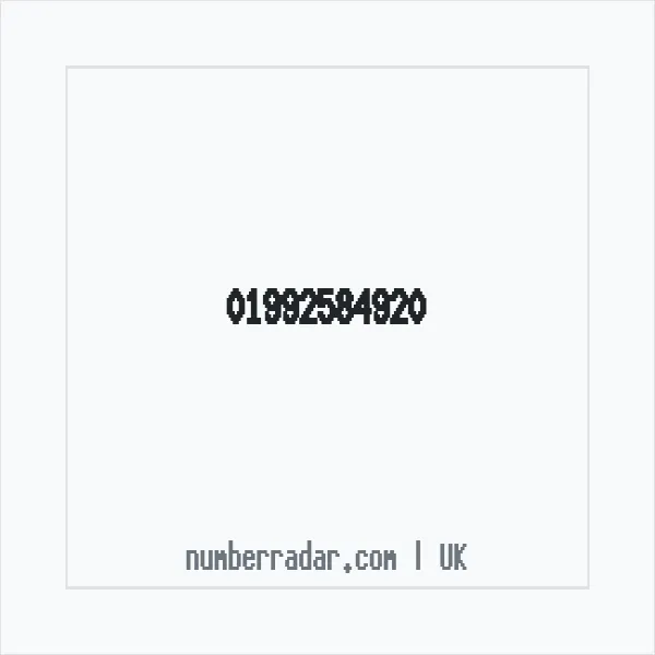 Reverse number check for +44 1992 584920 — who called me?