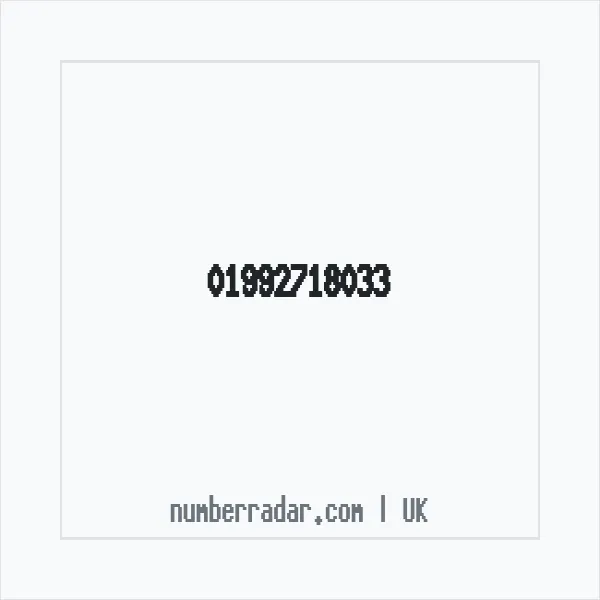 Reverse number check for +44 1992 718033 — who called me?