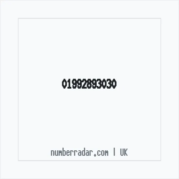 Reverse number check for +44 1992 893030 — who called me?