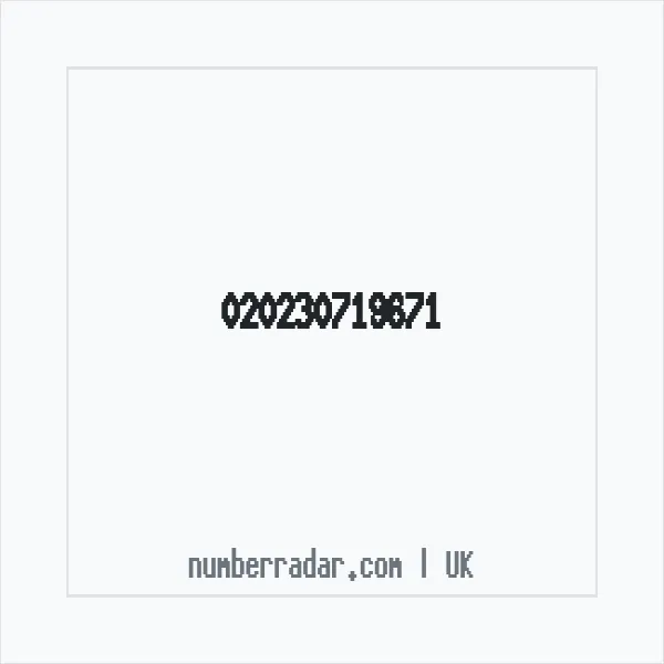 Reverse number check for +44 (2023) 071-967 — who called me?