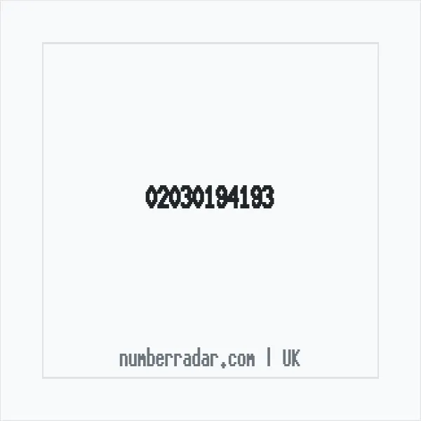 Reverse number check for +44 20 3019 4193 — who called me?