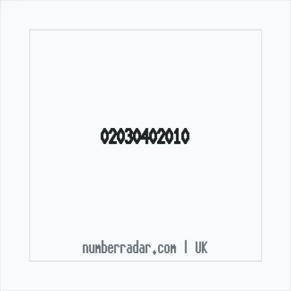 Reverse number check for +44 20 3040 2010 — who called me?