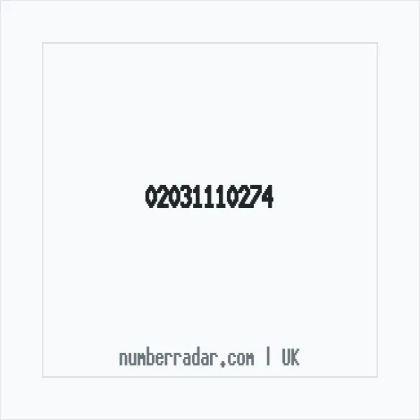 Reverse number check for +44 20 3111 0274 — who called me?