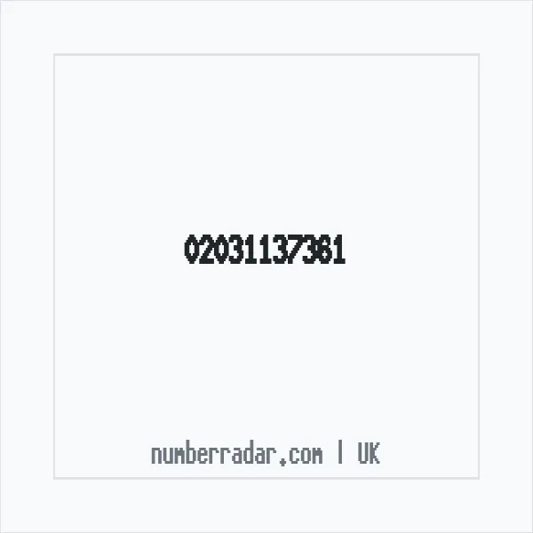 Reverse number check for +44 20 3113 7361 — who called me?