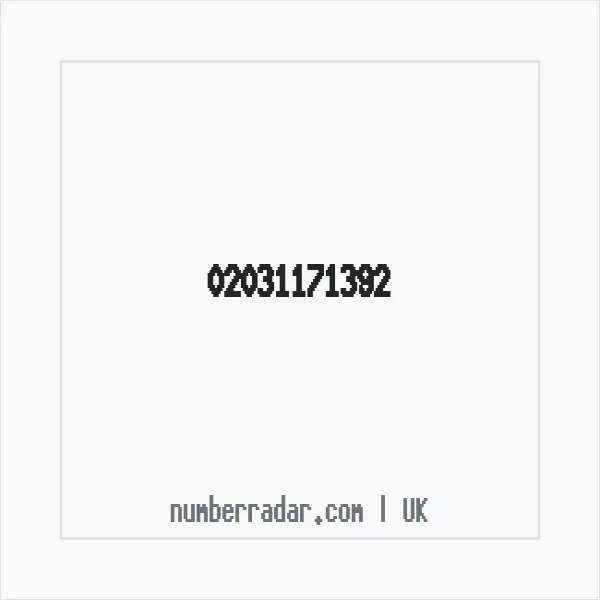 Reverse number check for +44 20 3117 1392 — who called me?