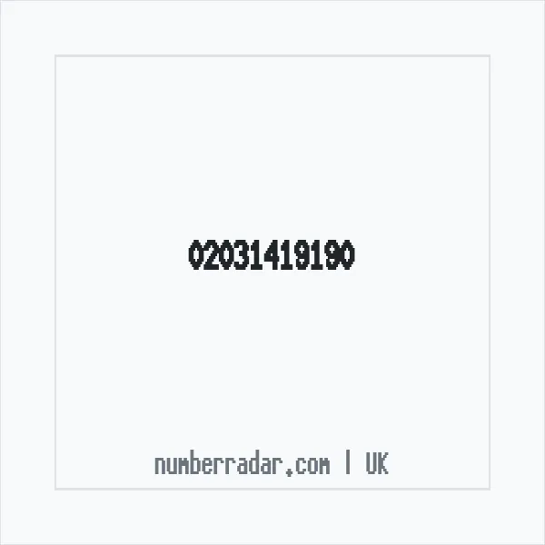 Reverse number check for +44 20 3141 9190 — who called me?