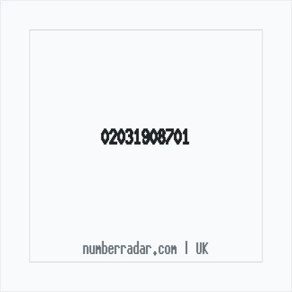 Reverse number check for +44 20 3190 8701 — who called me?