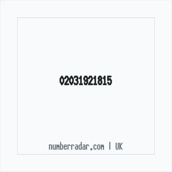 Reverse number check for +44 20 3192 1815 — who called me?