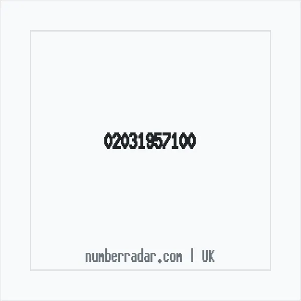 Reverse number check for +44 20 3195 7100 — who called me?