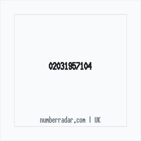 Reverse number check for +44 20 3195 7104 — who called me?