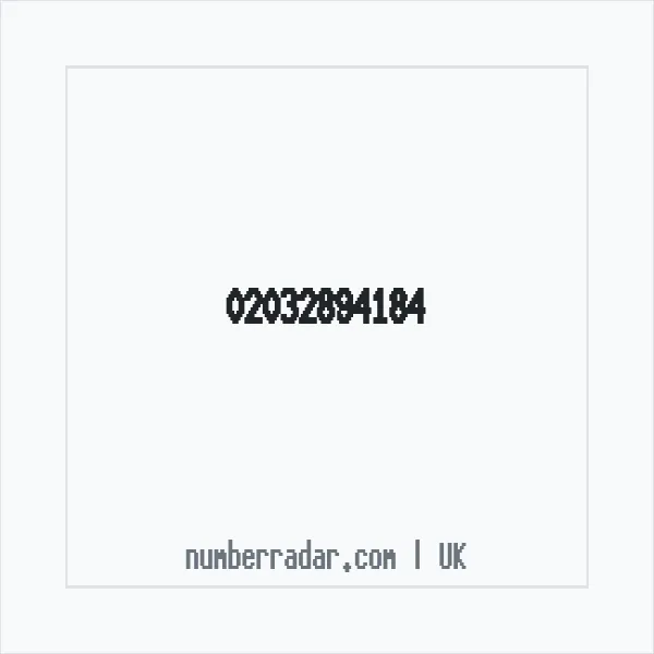 Reverse number check for +44 20 3289 4184 — who called me?