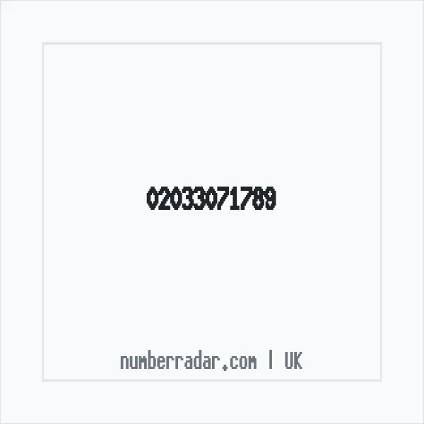 Reverse number check for +44 20 3307 1789 — who called me?