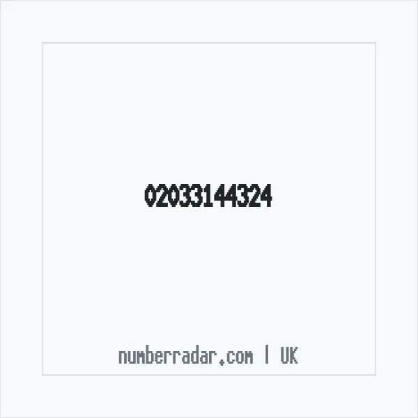 Reverse number check for +44 20 3314 4324 — who called me?